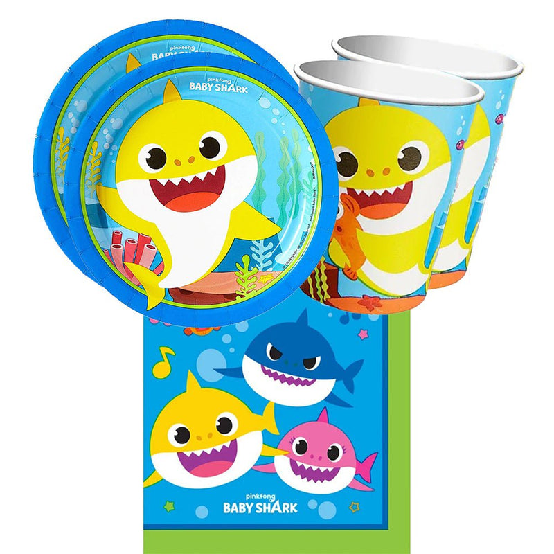 Baby Shark 16 Guest Small Tableware Party Pack