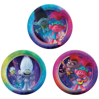 Disney Trolls World Tour 8 Guest Small Tableware Party Pack