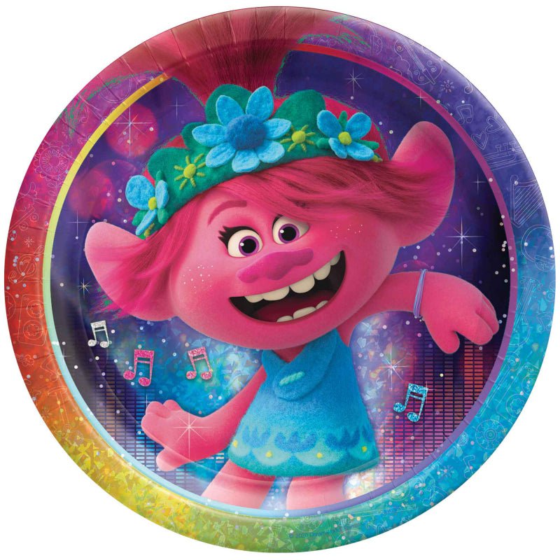 Disney Trolls World Tour 16 Guest Large Tableware Party Pack