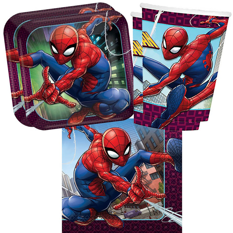 Spiderman 16 Guest Tableware Party Pack