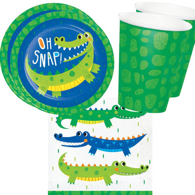 Alligator 16 Guest Large Tableware Party Pack
