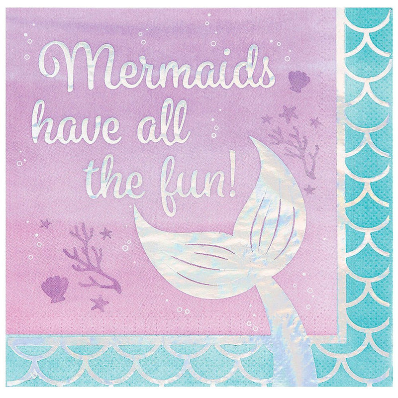 Mermaid Shine 16 Guest Tableware Party Pack