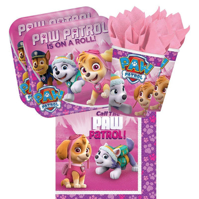 Paw Patrol Girls 16 Guest Large Tableware Party Pack