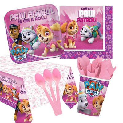 Paw Patrol Girls 8 Guest Large Deluxe Tableware Party Pack