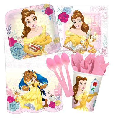 Beauty And The Beast Belle 8 Guest Large Deluxe Tableware Pack