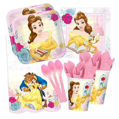 Beauty And The Beast Belle 16 Guest Large Deluxe Tableware Pack