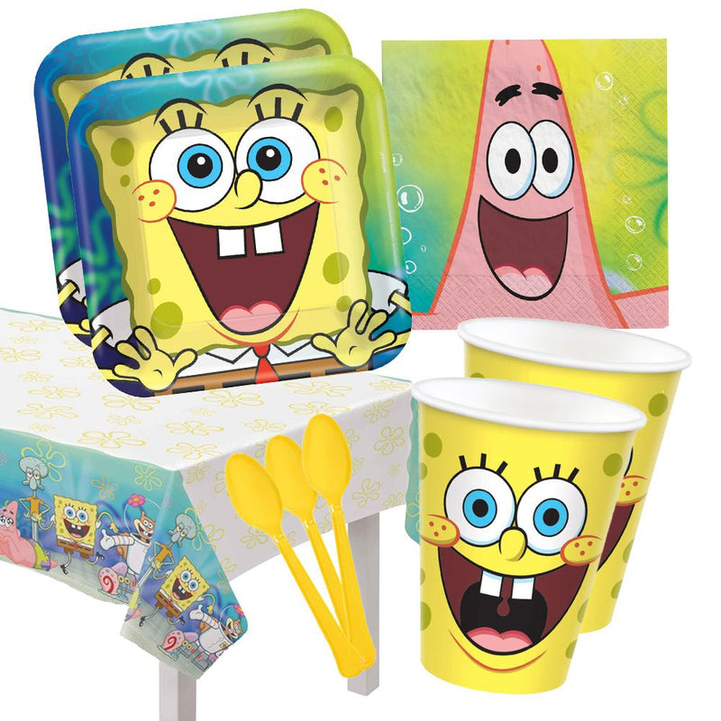Spongebob 16 Guest Small Deluxe Tableware Party Pack