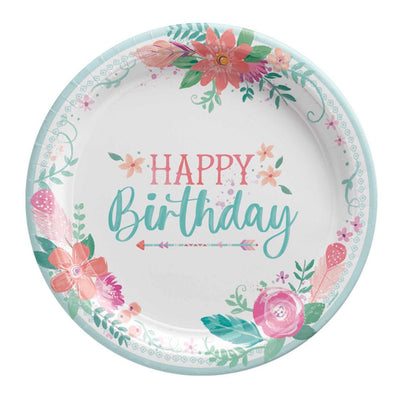 Free Spirit Happy Birthday 16 Guest Tableware Pack