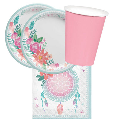 Free Spirit Boho 16 Guest Small Tableware Pack