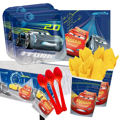 Disney Cars 16 Guest Small Deluxe Tableware Party Pack