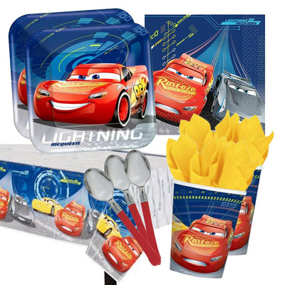 Disney Cars 16 Guest Large Deluxe Tableware Pack