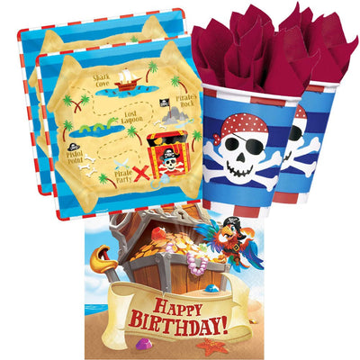Pirate Happy Birthday 16 Guest Tableware Party Pack