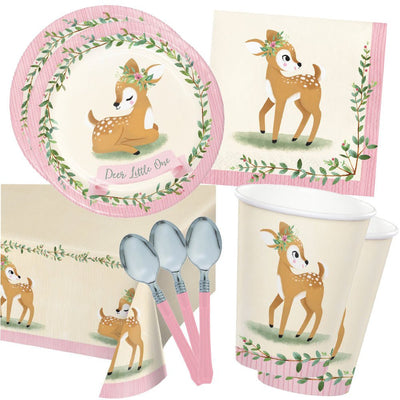 Deer Little One- 16 Guest Deluxe Tableware Party Pack