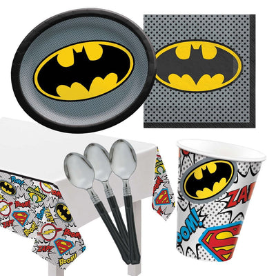 Batman- 8 Guest Deluxe Tableware Party Pack