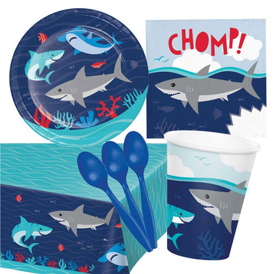 Shark Jawsome 8 Guest Small Deluxe Tableware Party Pack