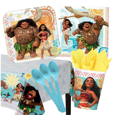 Disney Moana 8 Guest Deluxe Tableware Party Pack