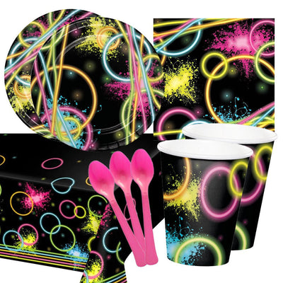Glow Party- 16 Guest Deluxe Tableware Pack