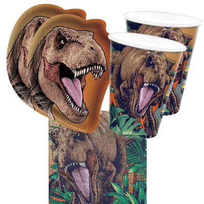 Dinosaur Jurassic World Dominion 16 Guest Tableware Party Pack