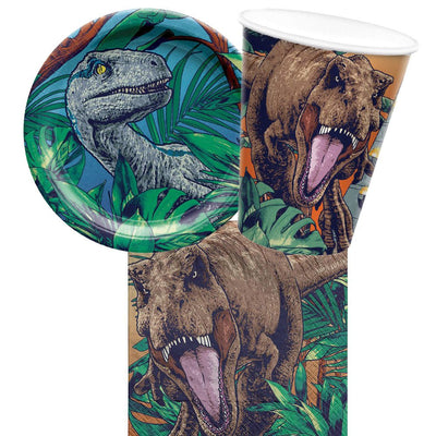 Jurassic World Dominion 8 Guest Dinosaur Tableware Party Pack