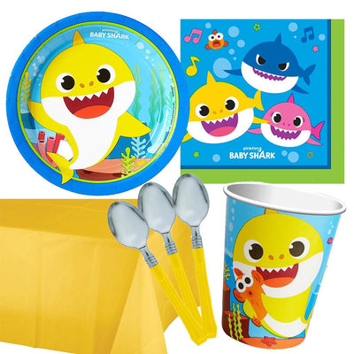 Baby Shark 8 Guest Small Deluxe Tableware Pack
