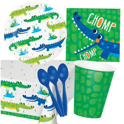 Alligator 8 Guest Small Deluxe Tableware Party Pack