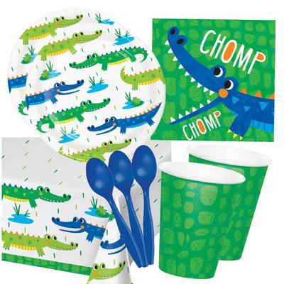 Alligator 16 Guest Small Deluxe Tableware Party Pack