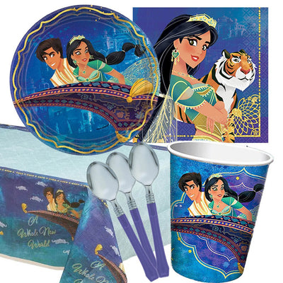Disney Aladdin Jasmine 8 Guest Large Deluxe Tableware Pack