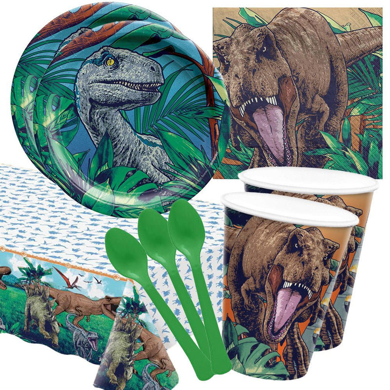 Jurassic World 16 Guest Dinosaur Deluxe Tableware Party Pack
