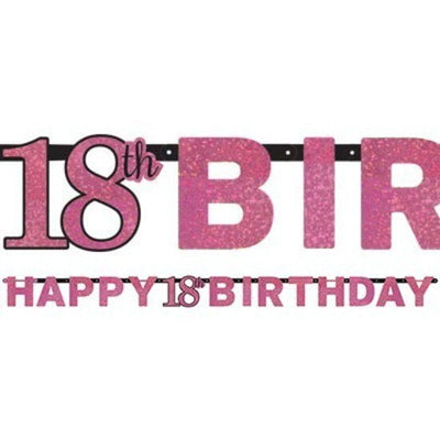 18th Birthday Pink Celebration 8 Guest Party Pack