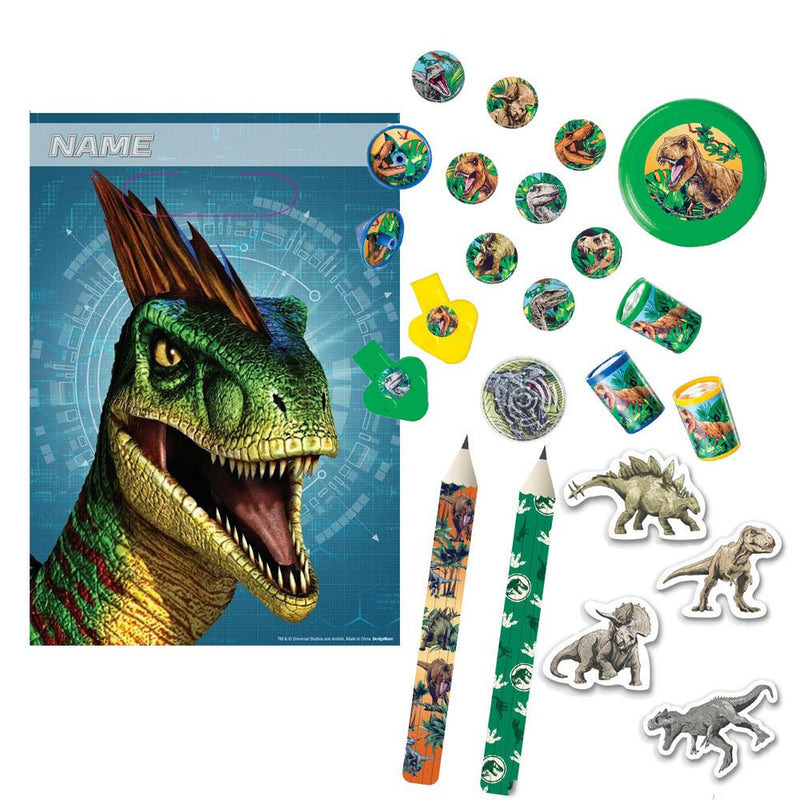 Jurassic World 8 Guest Favour Loot Bag Dinosaur Party Pack