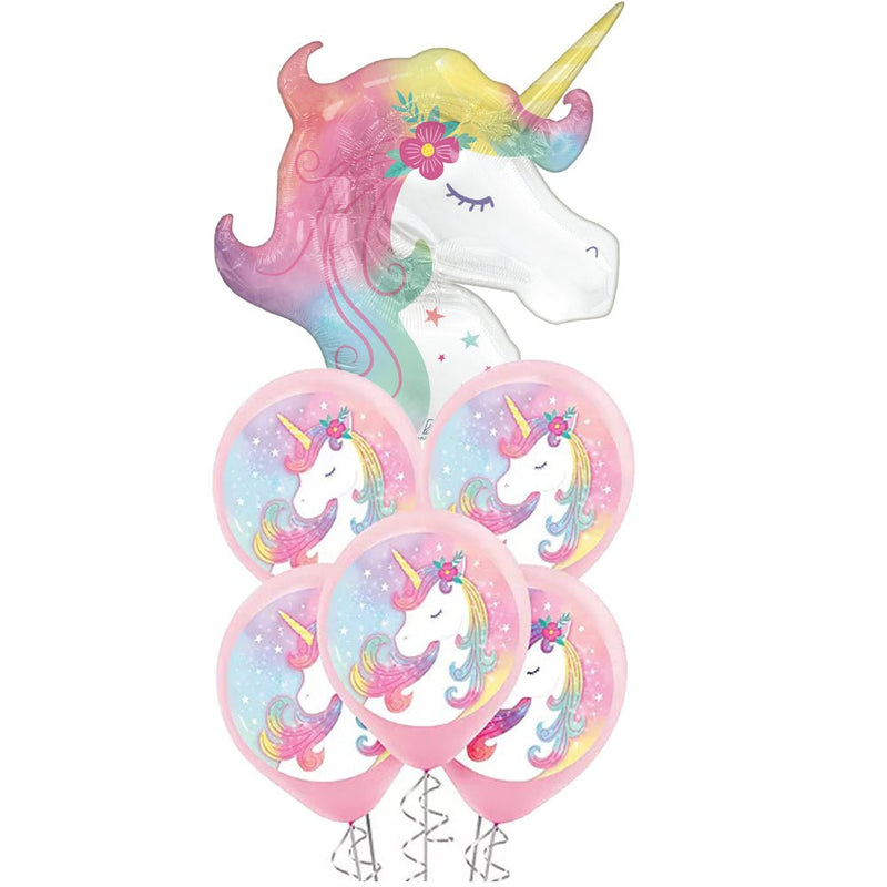 Enchanted Unicorn SuperShape Balloon Party Pack