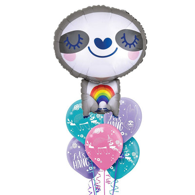 Rainbow Sloth Balloon Party Pack