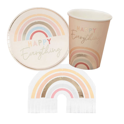 Happy Everything Rainbow 8 Guest Tableware Party Pack