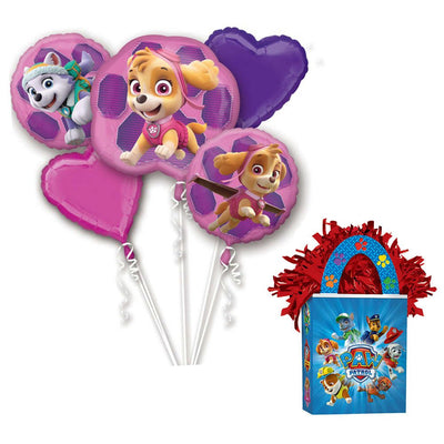 Paw Patrol Skye & Everest Foil Balloon Bouquet With Balloon Weight