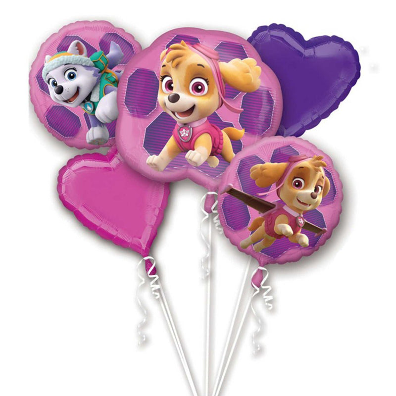 Paw Patrol Skye & Everest Foil Balloon Bouquet With Balloon Weight