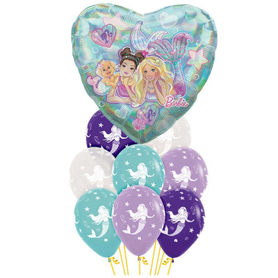 Mermaid Barbie Heart Shape Balloon Party Pack