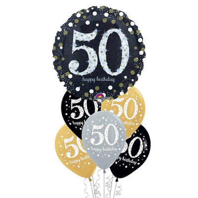 50th Birthday Sparkling Celebration Balloon Party Pack