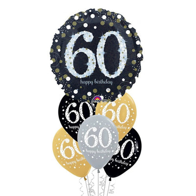 60th Birthday Sparkling Celebration Balloon Party Pack