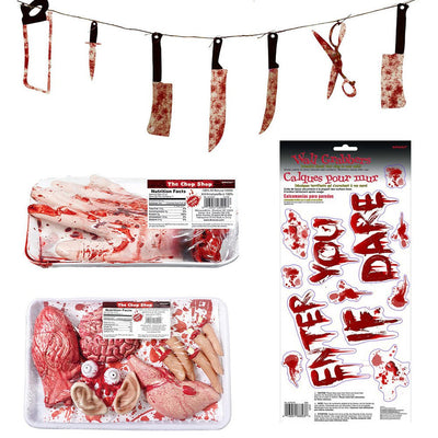 Halloween Spooky Chop Shop Bloody Decorating Party Pack