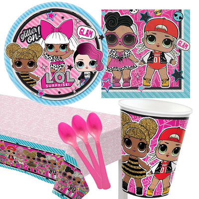 LOL Surprise Dolls Together 4EVA 8 Guest Deluxe Tableware Party Pack