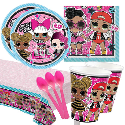 LOL Surprise Dolls Together 4EVA 16 Guest Deluxe Tableware Party Pack