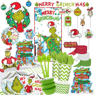 Christmas Grinch Dr Seuss 16 Guest Complete Party Pack