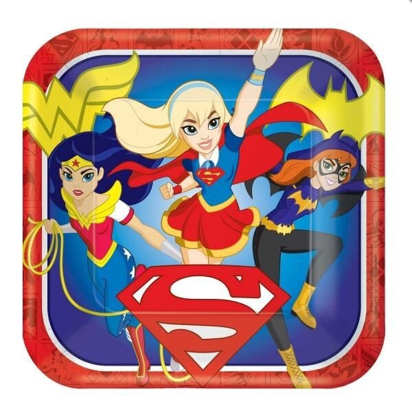 Super Hero Girls 8 Guest Large Birthday Tableware Party Pack