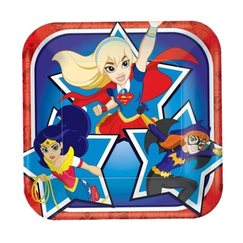 Super Hero Girls 8 Guest Small Birthday Tableware Party Pack