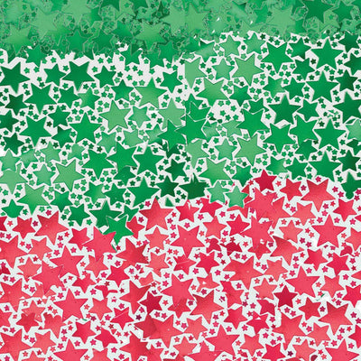 Christmas Red & Green Star Confetti Party Pack 
