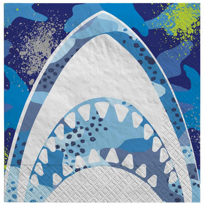 Shark Zone  8 Guest Tableware Happy Birthday Party Pack