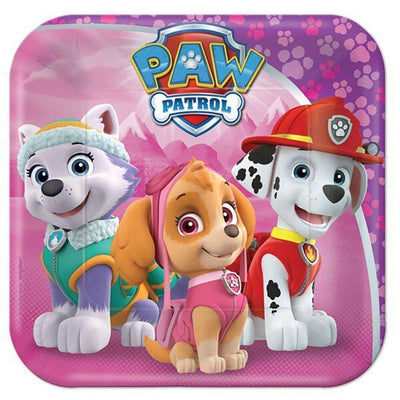Paw Patrol Pink Girl 8 Guest Tableware and Balloon Party Pack