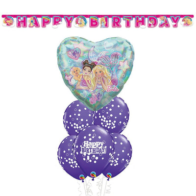 Barbie Birthday Banner And Balloon Girl Party Pack