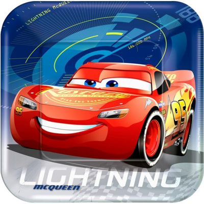 Disney Cars Lightning McQueen 8 Guest Large Tableware Party Pack