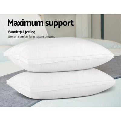 Giselle Bedding Duck Feather Down Twin Pack Pillow - Payday Deals